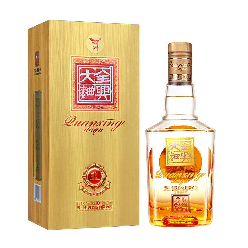 全兴大曲 金质 52度浓香型白酒  500ml 天猫优惠券折后￥98包邮（￥198-100）京东￥188
