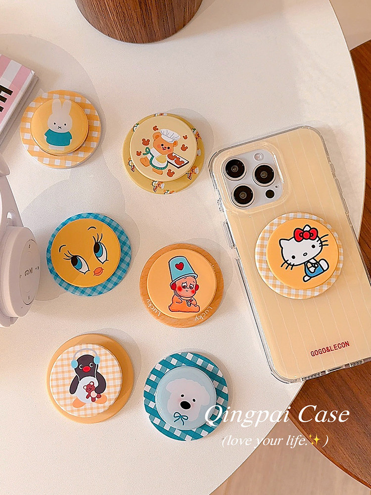 Lightweight ins Style Cartoon Animal Avatar Compatible with Magsafe Magnetic Stand, Strong Adsorption for Mobile Phones, New Model