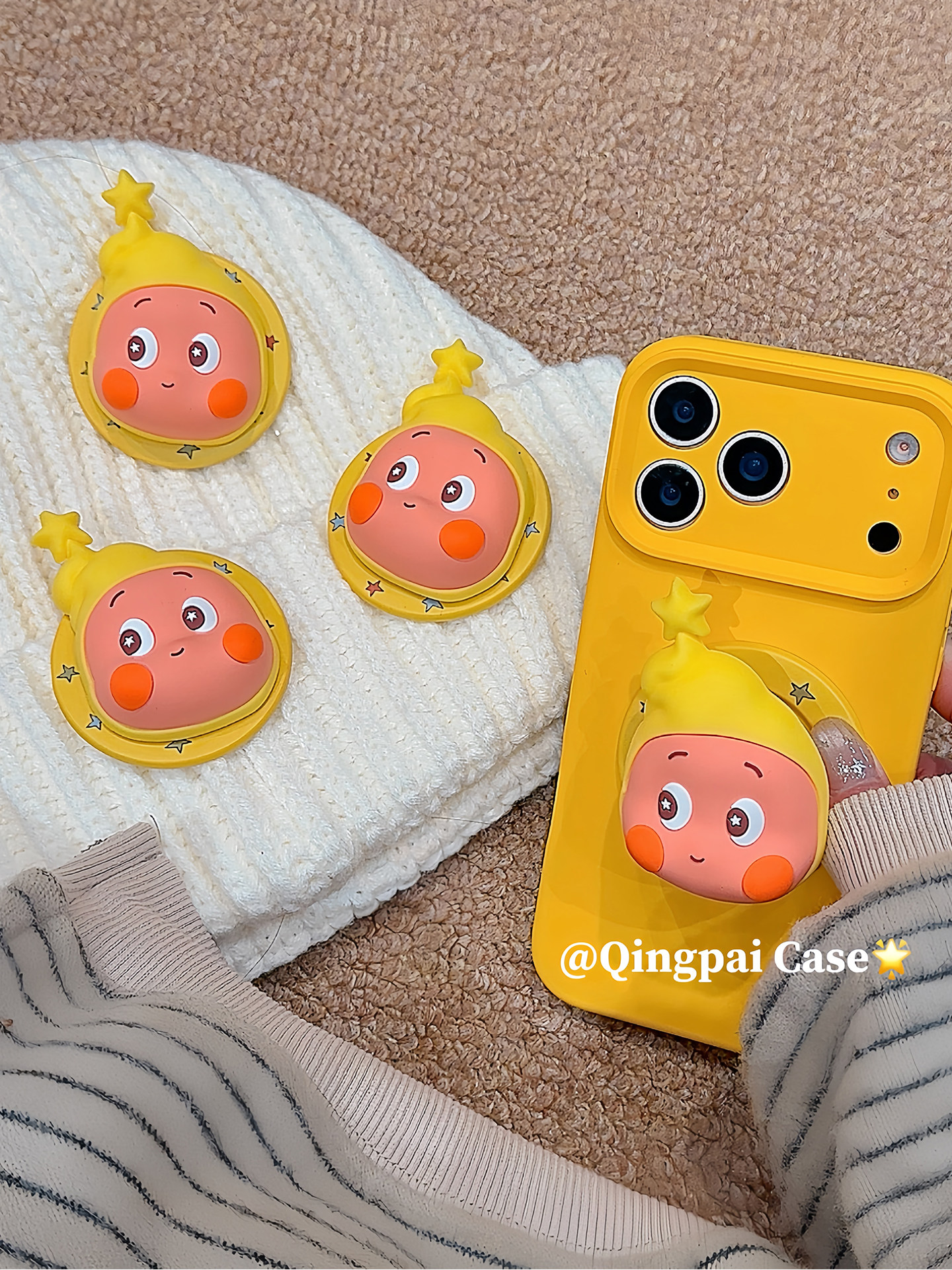 Lightweight Trendy Silicone 3D Star-Shaped Phone Stand Compatible with Magsafe, Strong Magnetic Attachment, New Model