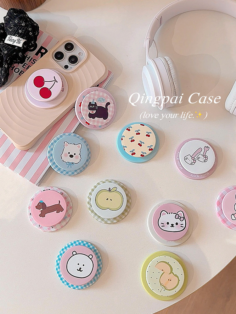 Lightweight ins Style Cartoon Animal Avatar Compatible with Magsafe Magnetic Stand, Strong Adsorption for Mobile Phones, New Model