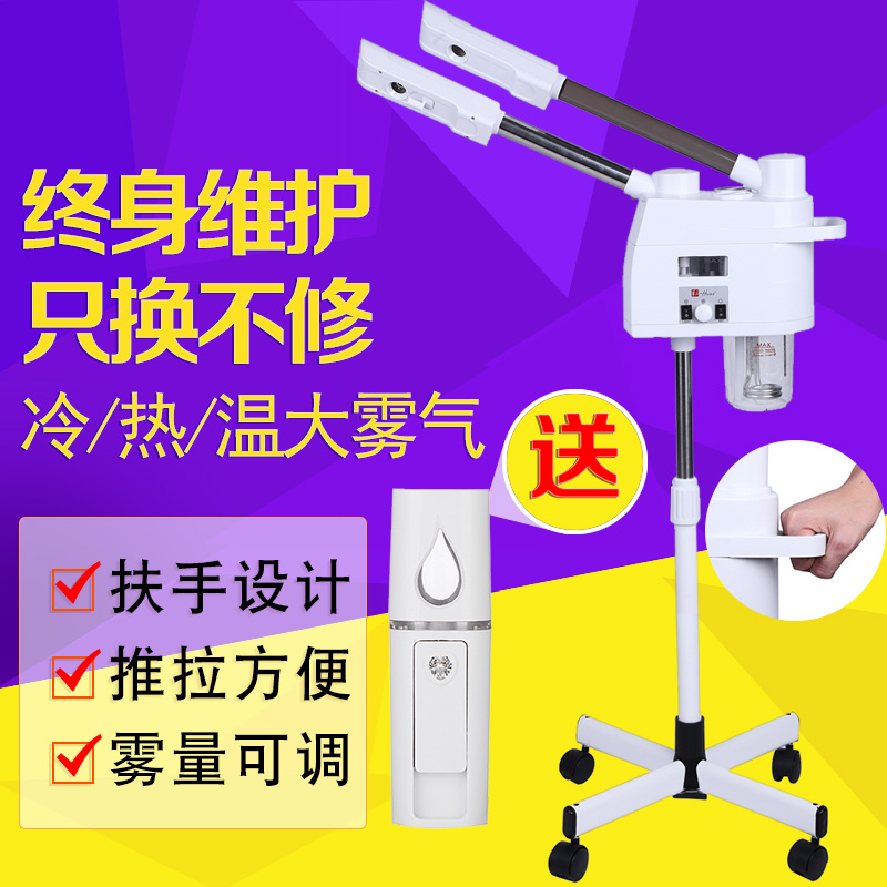 Nano face steamer beauty instrument hot and cold spray machine double tube facial moisturizing beauty salon cold spray machine face steamer