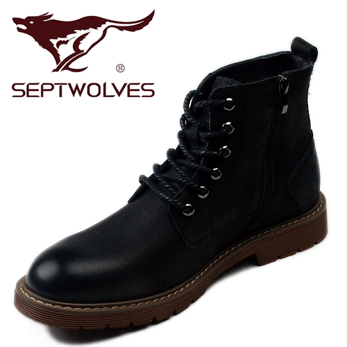Septwolves, зимние высокие сапоги, матовая повседневная обувь, кожаные высокие ботинки, 2018, европейский стиль