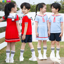 Kindergarten uniform summer Navy Academy style short-sleeved childrens sailor suit summer school uniforms