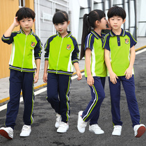 Primary school uniforms spring and autumn suits cotton British trousers sportswear three-piece childrens class uniforms customized summer clothes
