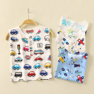 Silk Vest for Boys in Summer, Loose-Fitting Undershirt for Babies, Sleeveless T-Shirt for Children, Thin Style