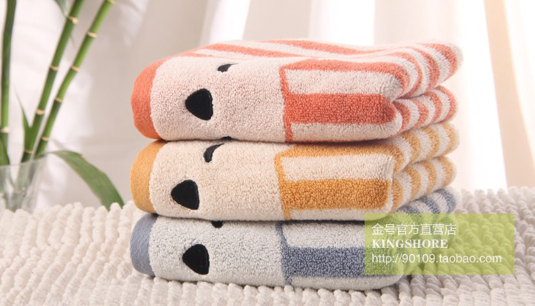 Genuine vàng số bông khăn bông khăn nghề hoạt hình dễ thương chịu không xoắn mềm và thấm - Khăn tắm / áo choàng tắm khăn tắm trẻ sơ sinh