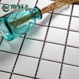 Северная минималистская кухонная туалетная плитка черно -белая сетка настенная плитка плитка полная фарфоровая плитка маленькая белая кирпичная мозаика