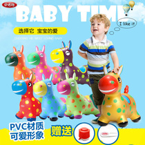 Inot children jump horse big number with music inflatable toy baby to sit on safety and non-toxic plus