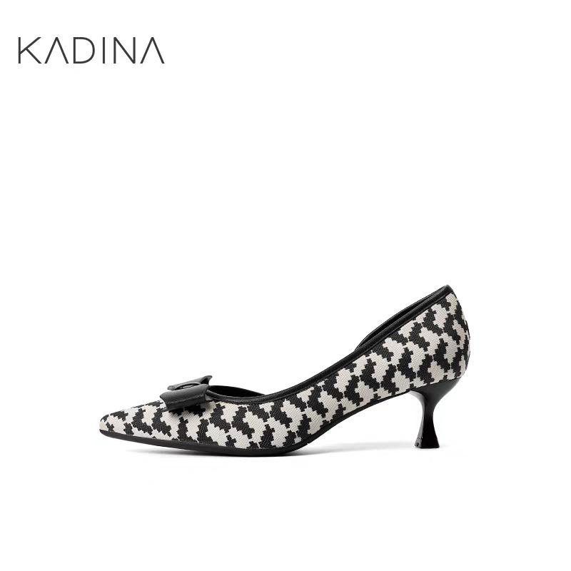 Cardina High-Heeled Shoes with Thin Heels for Women, Elegant and Comfortable, 2025 Summer French-Style Single Shoes Km251507
