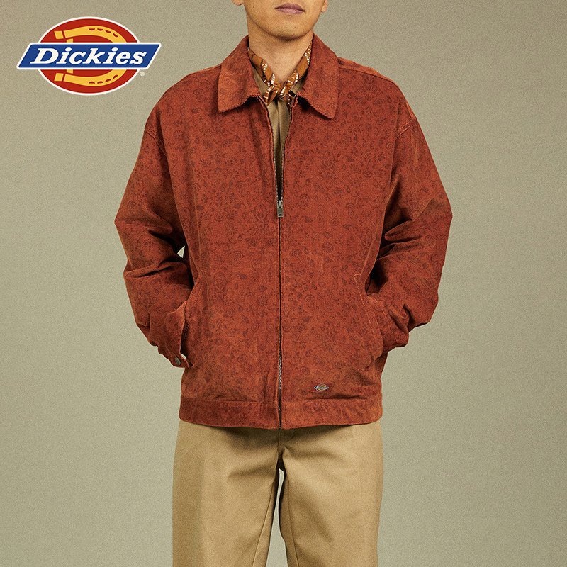 Dickies Spring and Summer Full-Print Lapel Loose Zipper Casual Jacket for Men and Women Couples Dk012267-Xin