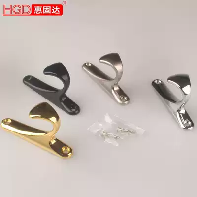 European-style clothes hook single coat hook adhesive hook wardrobe clothes dressing room clapboard clothes hook gold black steel color