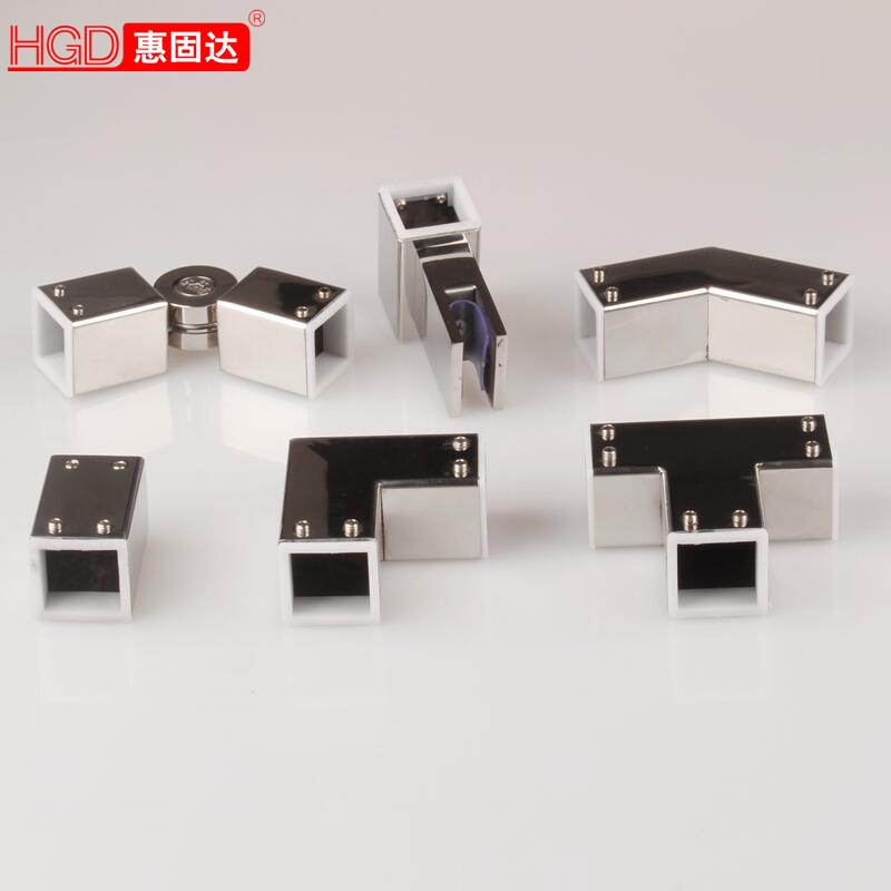 Thickened 304 stainless steel 25* 25 square pipe connector pipe fittings square pipe fittings square tie rod fittings bathroom support rod