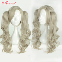mcoser goddess smell record Persona5 High volume apricot tiger mouth clip double ponytail cos wig