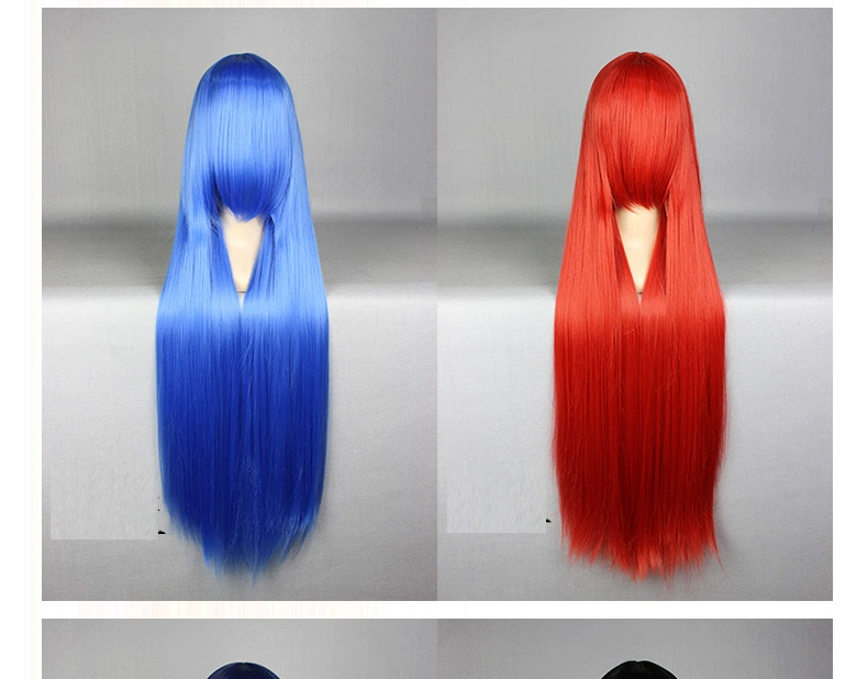Cosplay phổ quát 100CM dài thẳng tóc giả nữ cổ giả COS anime hàng ngày tóc giả