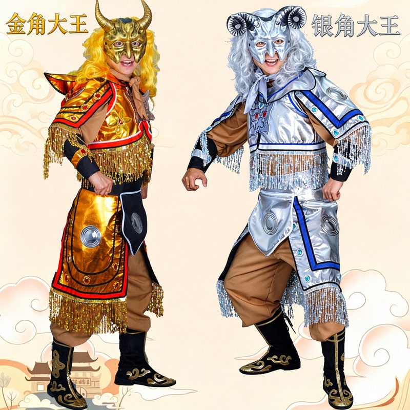 Journey to the West Golden Horn and Silver Horn King Costume Set Monster Performance Costume Adult Annual Party Performance Costume Cosplay Costume