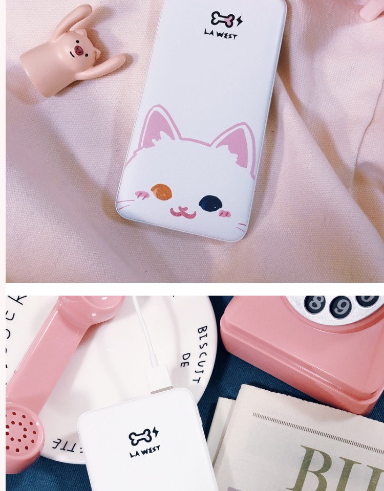 LA TÂY Keji xung quanh sạc kho báu chú chó dễ thương 10000 mAh tặng quà cho bạn gái - Ngân hàng điện thoại di động sạc dự phòng không dây