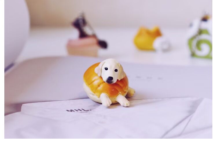 Labrador bánh mì xoắn trứng đồ chơi tay để làm mô hình số lượng lớn mặt dây chuyền xe trang trí đồ ăn nhẹ đồ trang sức chó mới - Capsule Đồ chơi / Búp bê / BJD / Đồ chơi binh sĩ mô hình nhân vật hoạt hình
