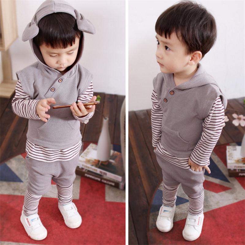 Oblique Three Piece Set & Grey2021 Boy Spring Three piece set children child leisure time clothes Baby boy Autumn clothes 1-3 year 4 Foreign style tide Children's wear