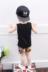 Quần áo bé trai mùa hè vest vest 1-2-4 tuổi nam bé không tay quần short hai dây mùa hè quần áo bé - Phù hợp với trẻ em ao quan tre em Phù hợp với trẻ em