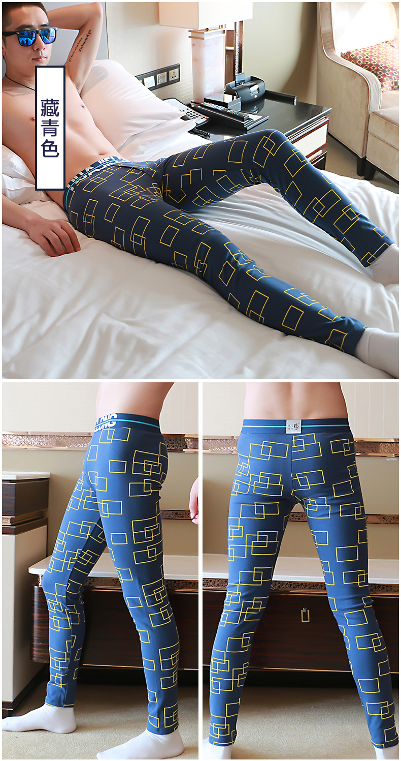 Hua Jielong in retro thể thao quần nam mùa thu đơn mảnh ấm áp phiên bản Hàn Quốc của quần legging cotton U lồi mỏng Slim gợi cảm quần giữ nhiệt nữ thể thao