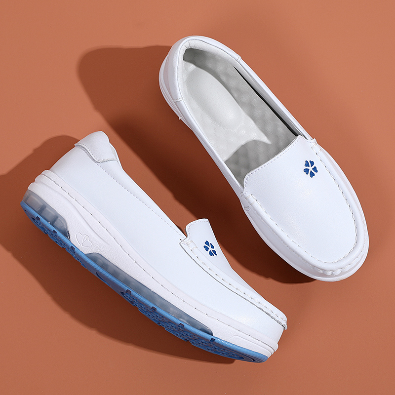 Air-Cushion Nurse Shoes for Women, Spring and Autumn, Comfortable, Soft-Soled, Breathable, Non-Tiring, Non-Slip, Thick-Soled, Height-Increasing, Versatile Medical White Shoes