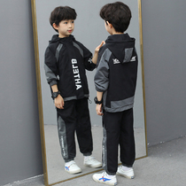 Boys spring clothing suit 2023 new children Two sets Sports CUHK Childrens spring child clothes handsome boy Spring and autumn