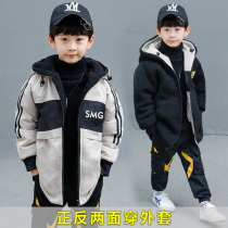 Boy gush jacket lamb suede children winter autumn winter thickened blouses in winter CUHK Tong 2022 new foreign air