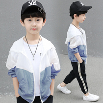 Childrens sunscreen clothes boys summer clothes 2021 new lightweight jacket big children breathable Korean sunscreen clothes tide