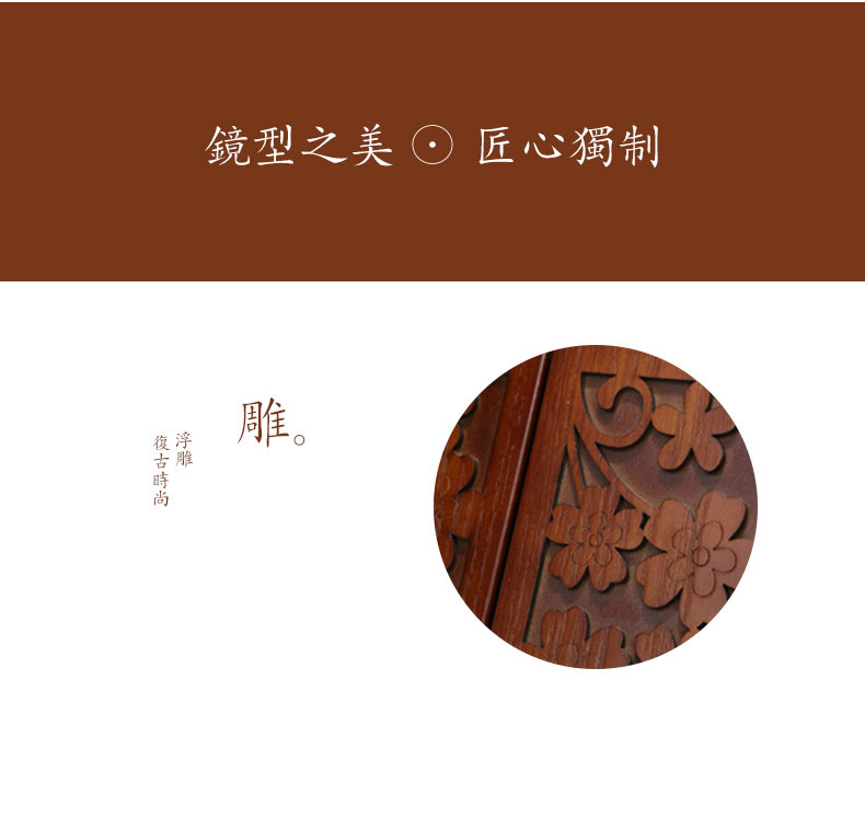 Gương trang điểm mùa xuân gương gỗ chạm khắc gấp ba gương bàn di động sáng tạo gương thay đồ retro - Gương gương nhà tắm