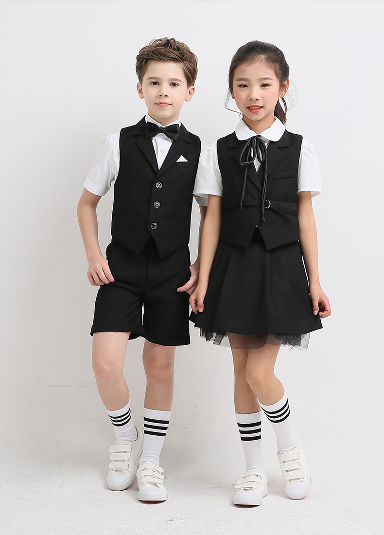 Trang phục trẻ em ăn mặc phiên bản Hàn Quốc của quần vest nam và nữ váy đi tiệc trẻ em đẹp