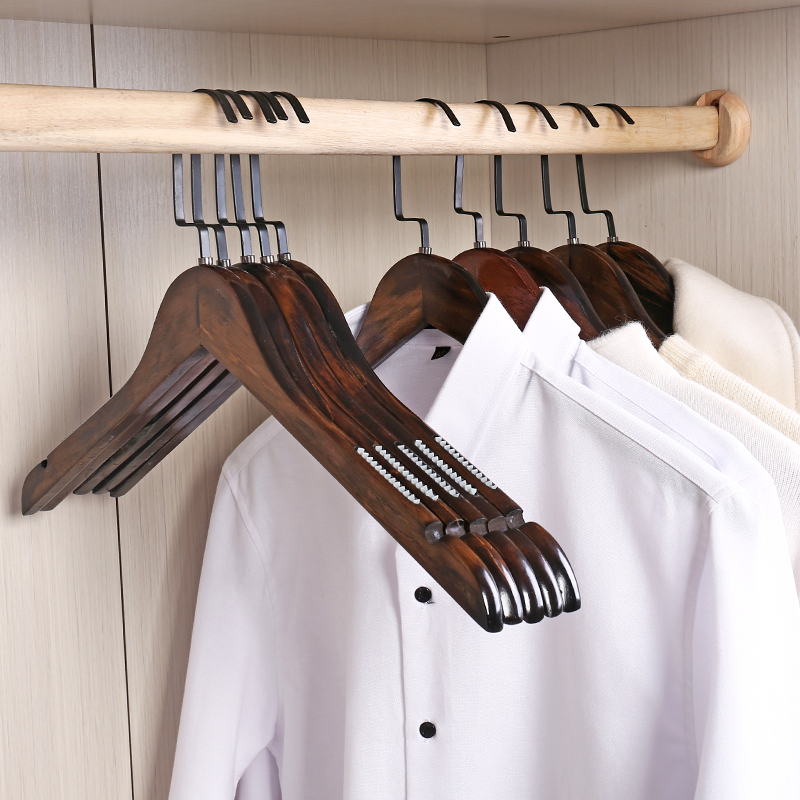 Solid wood hangers hangers hangers wardrobe wooden clothes stand household suit vintage wood hangers wholesale