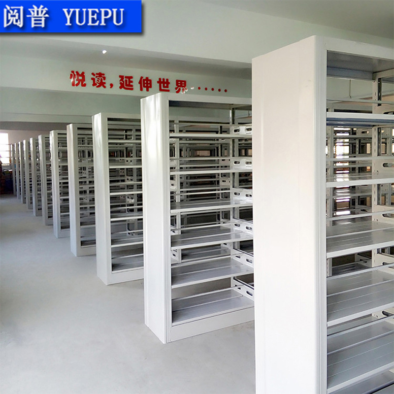 Steel school library reading room bookshelf bookstore special single and double-sided household archives information shelf iron bookshelf