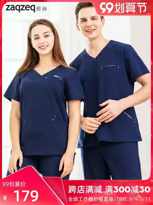 ZaqZeq Tan Hyuk surgical clothes female male doctor nurse clothes brush hand clothes beauty oral pet hospital work clothes