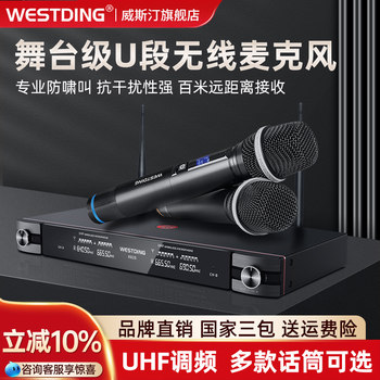 Westin Stage-Grade Anti-Howling Wireless Microphone for Ktv Home Karaoke Dynamic Microphone with Noise Reduction