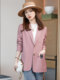 Khaki suit jacket female 2022 new high-end sense fried street casual Korean version spring and autumn large size small suit top