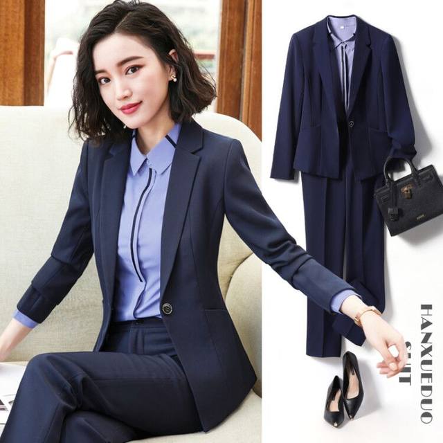 Suit suit female spring and autumn fashion temperament goddess fan professional wear high-end formal dress hotel front desk manager overalls