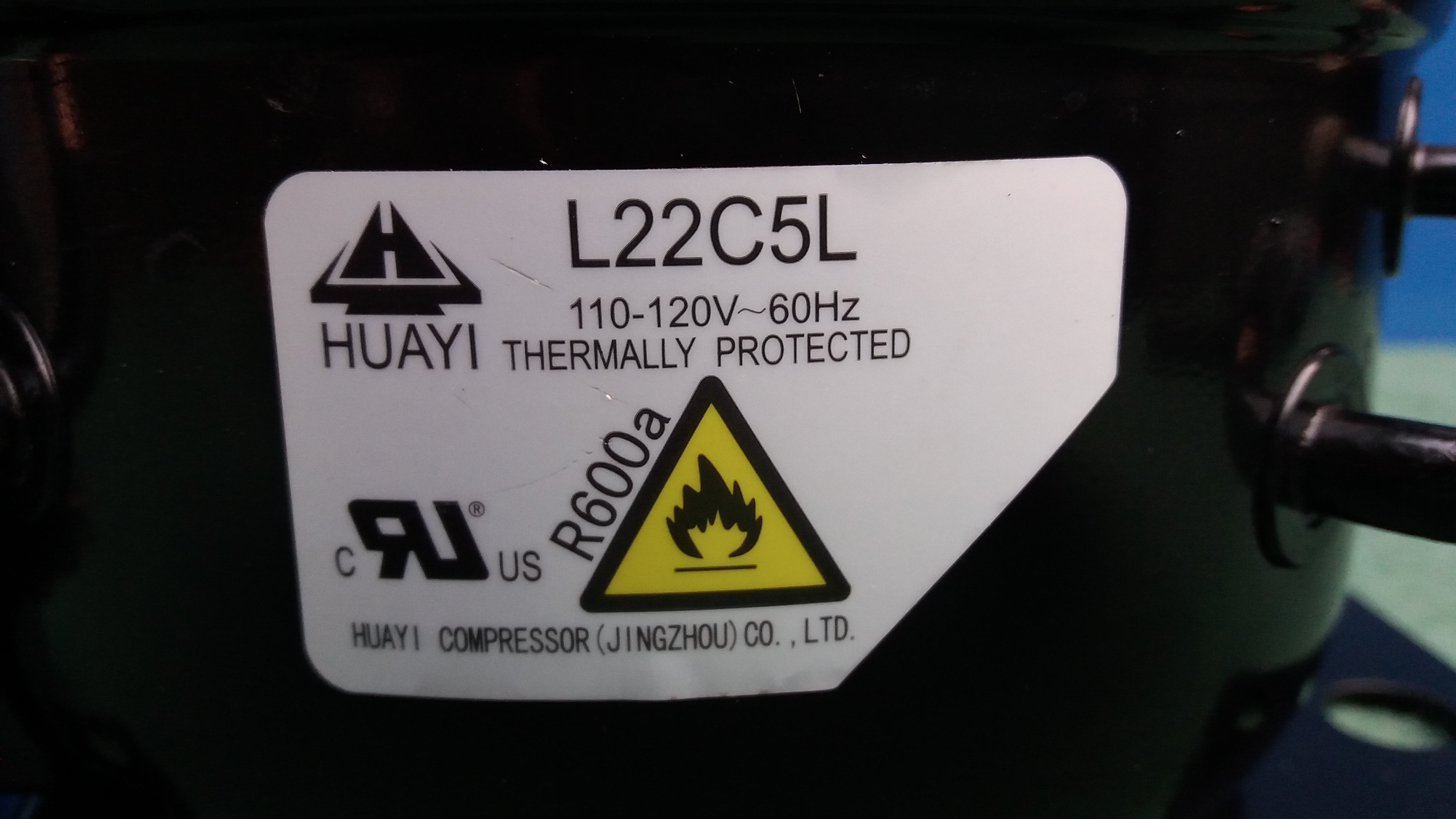 Huayi compressor L22C5L 110-120V60HZ Cooling capacity:40W off-line machine 