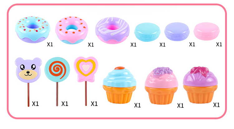 Trẻ em chơi nhà cô gái đồ chơi nhà bếp đặt bánh kem kẹo donut xe đẩy câu đố the gioi do choi cho be