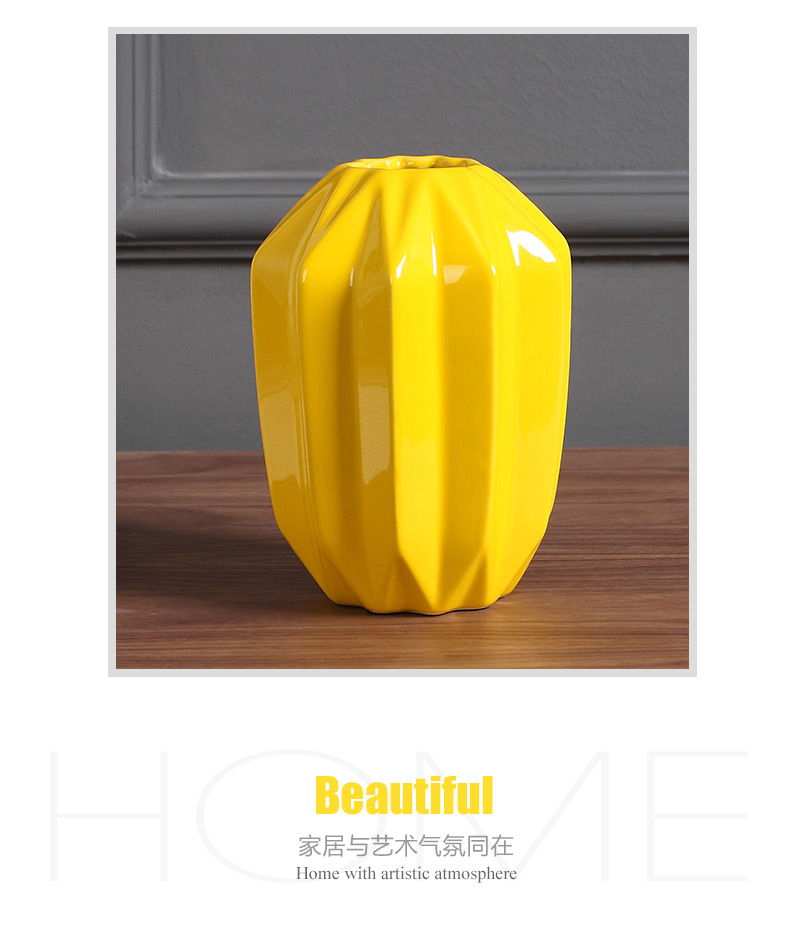 Ins vase furnishing articles living room flower arranging household soft adornment ceramic household adornment flowers furnishings
