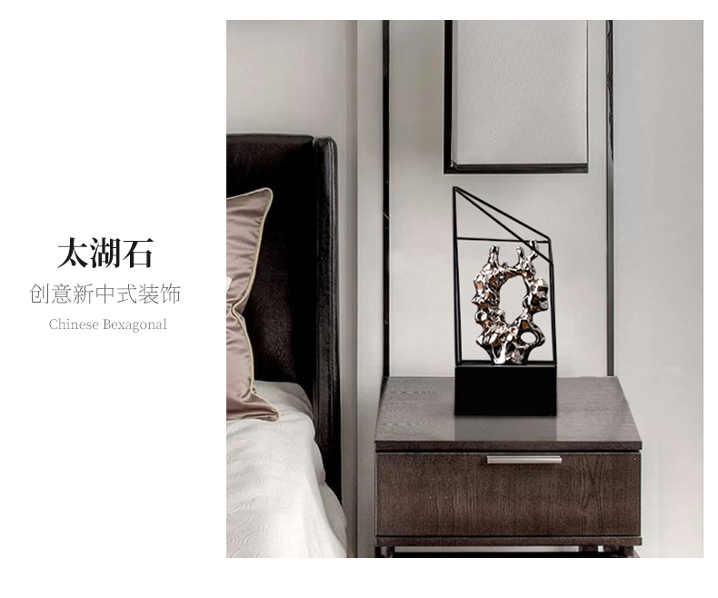 Office decoration furnishing articles creative taihu, wrought iron handicraft, the sitting room is the study of new Chinese style household act the role ofing is tasted ceramics