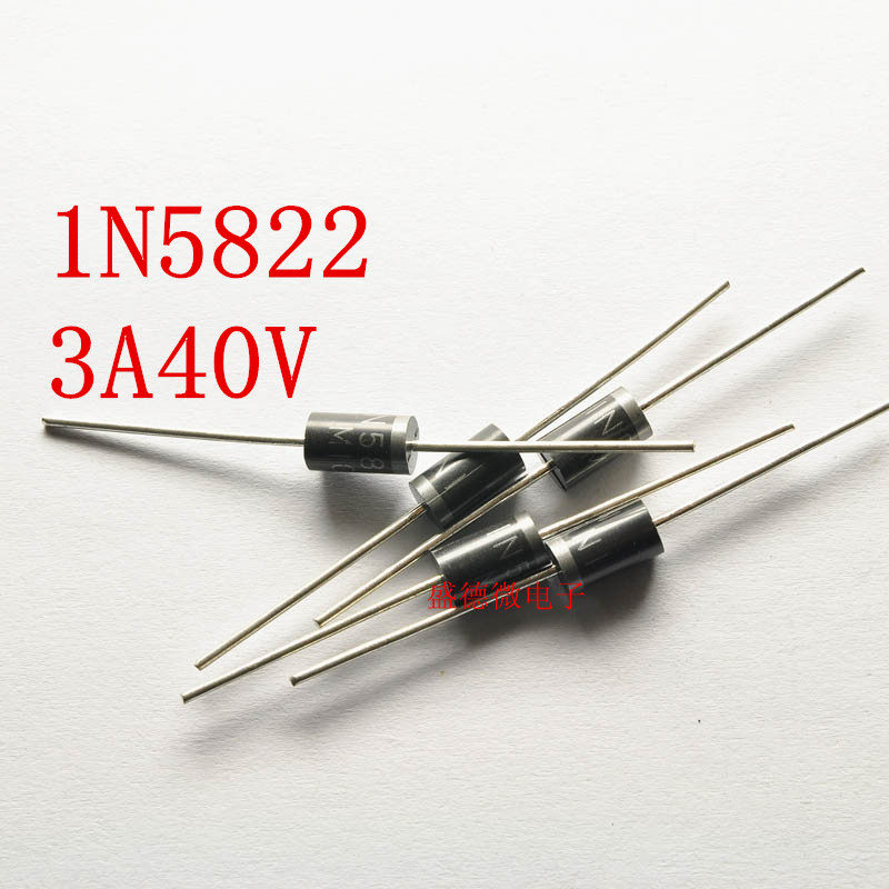 Direct insertion of the Schottky diode 1N5822 IN5822 IN5822 DO-201AD DO-201AD DO-201AD