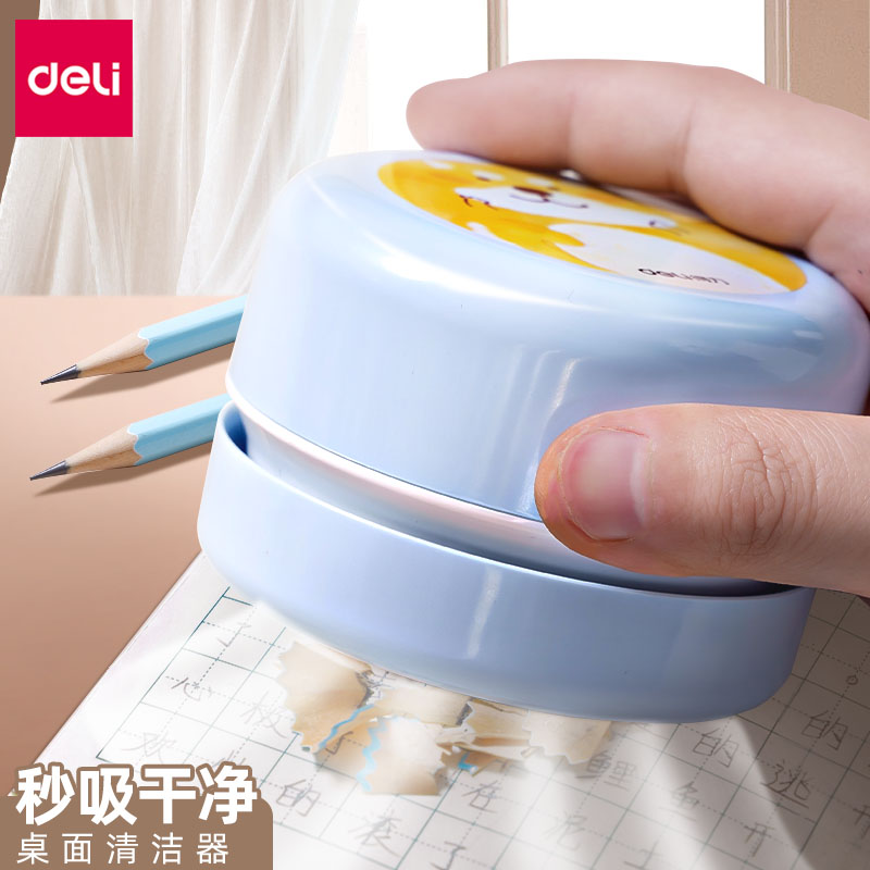 Deli Desktop Vacuum Cleaner Electric Vacuum Cleaner Mini Eraser Keyboard Micro Cleaner Dust Art Student