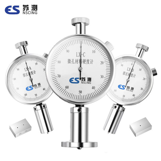 German Suzhou Shore Hardness Tester ປະເພດເຄື່ອງກວດຄວາມແຂງຂອງຢາງພາລາ ເຄື່ອງກວດຈັບ Plastic D Sponge C Silicone Handheld