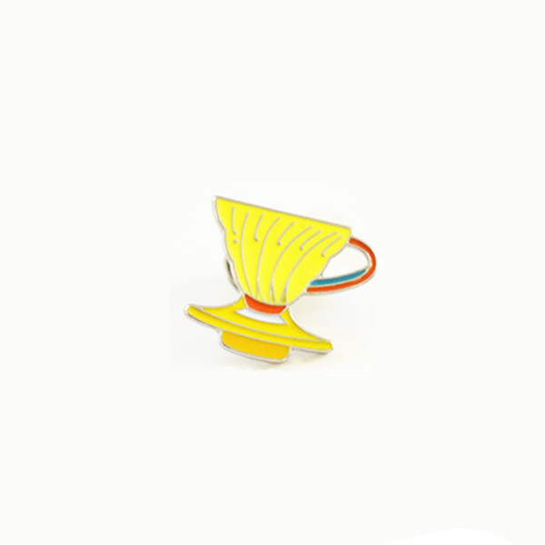 Rửa tay nồi Moka pot Bộ lọc cốc Máy ép bột Máy pha cà phê nhỏ giọt trâm cài trâm hợp kim trang sức trâm cài áo pnj