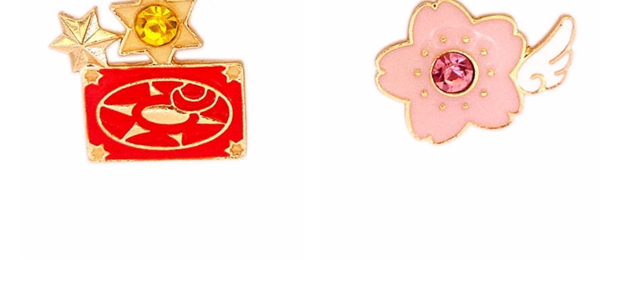 Cô gái Mocha Nhật Bản Sakura Quần áo mới Ngôi sao nhỏ Gậy Bird Head Corsage Kolo Brand Diamond Drip Oil Trâm trâm cài áo