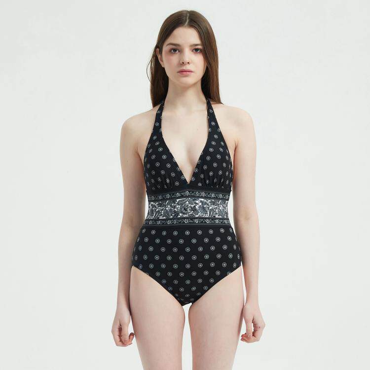 The Triumph Home USA MK20 Fashion Sexy Tandem Swimsuit V Collar Retro Truffle Back and USA Original single female swimsuit M46