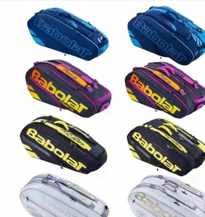 テニスバッグ、ウィンブルドンバックパック、男女兼用バドミントンラケットバッグ、1バッグあたりラケット2～6本収納可能