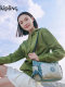 Kipling男女款2025春夏新款骑行包斜挎百纳牛角包
