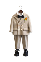 Boys and boys birthday suit suit boys small suit three - piece set 2022 new wedding flower dress