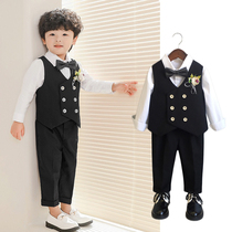 Flower boy dress suit wedding boy birthday handsome suit suit horse suit autumn and winter childrens performance suit